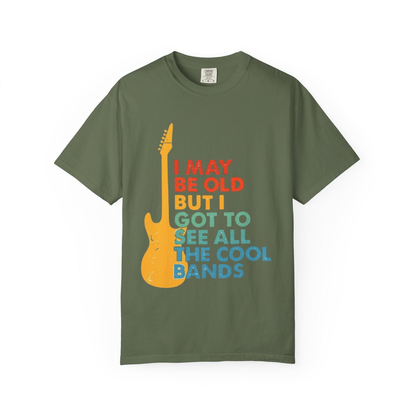 I May Be Old But I Got To See All The Cool Bands Retro Guitar T-Shirt