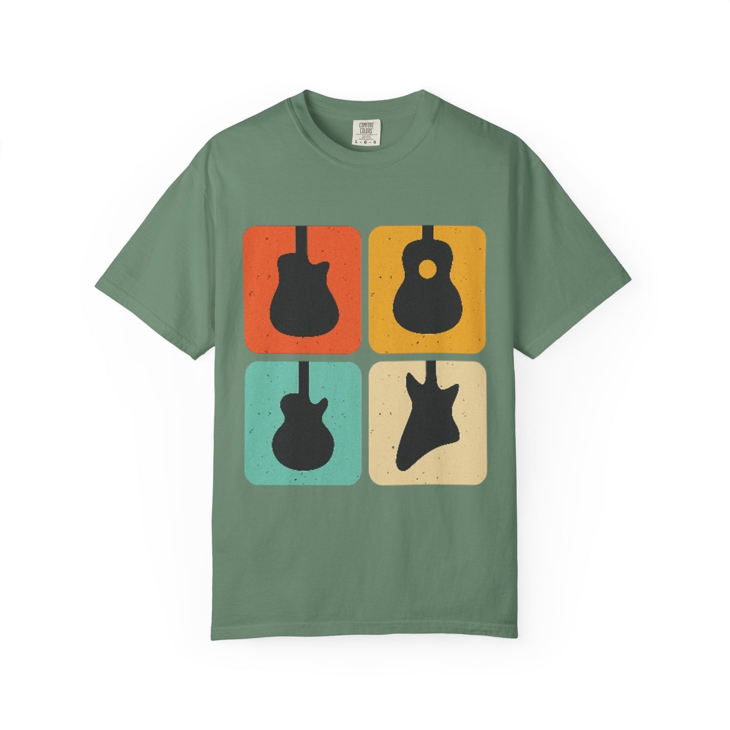 Vintage-Inspired Guitar T-Shirt, Perfect for Musicians, Casual Wear, Gift for Music Lovers, Birthday, Festivals, Summer