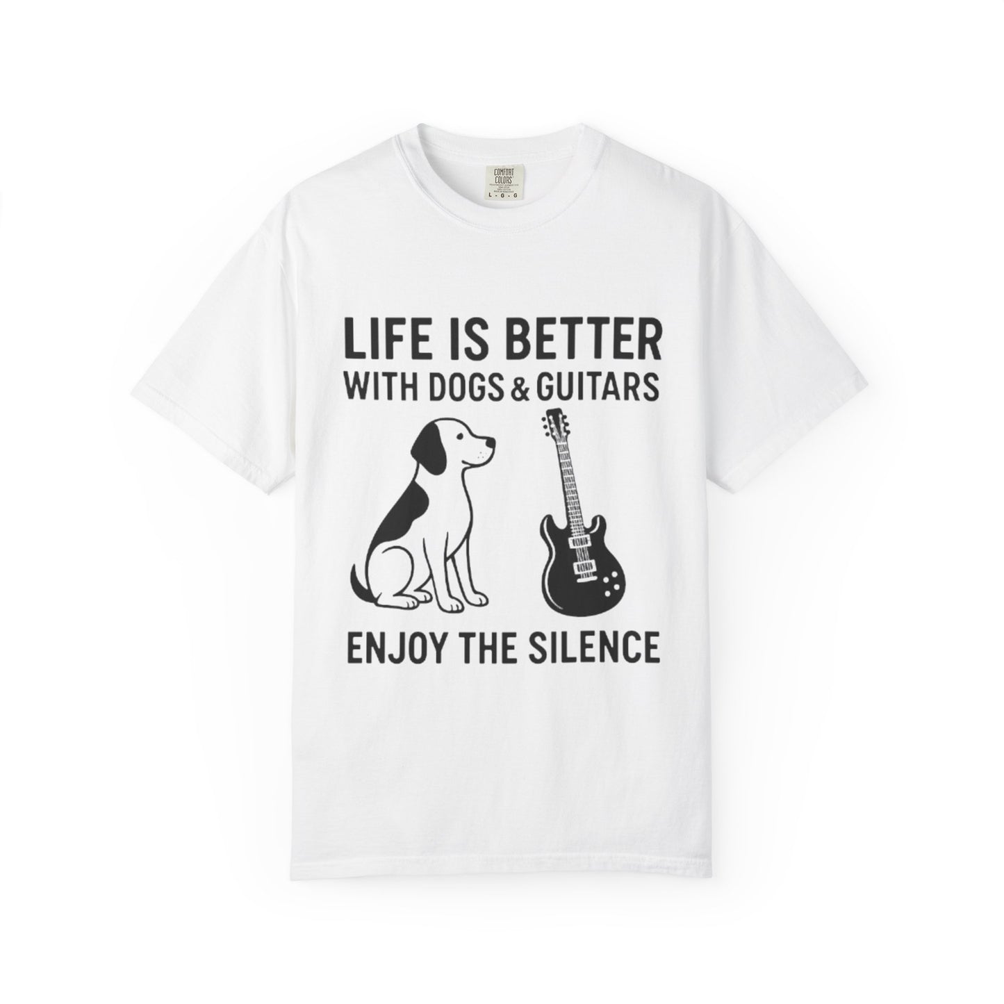 Dog & Guitar Lover Tee, Life is Better with Dogs, Unisex T-Shirt for Music Lovers,