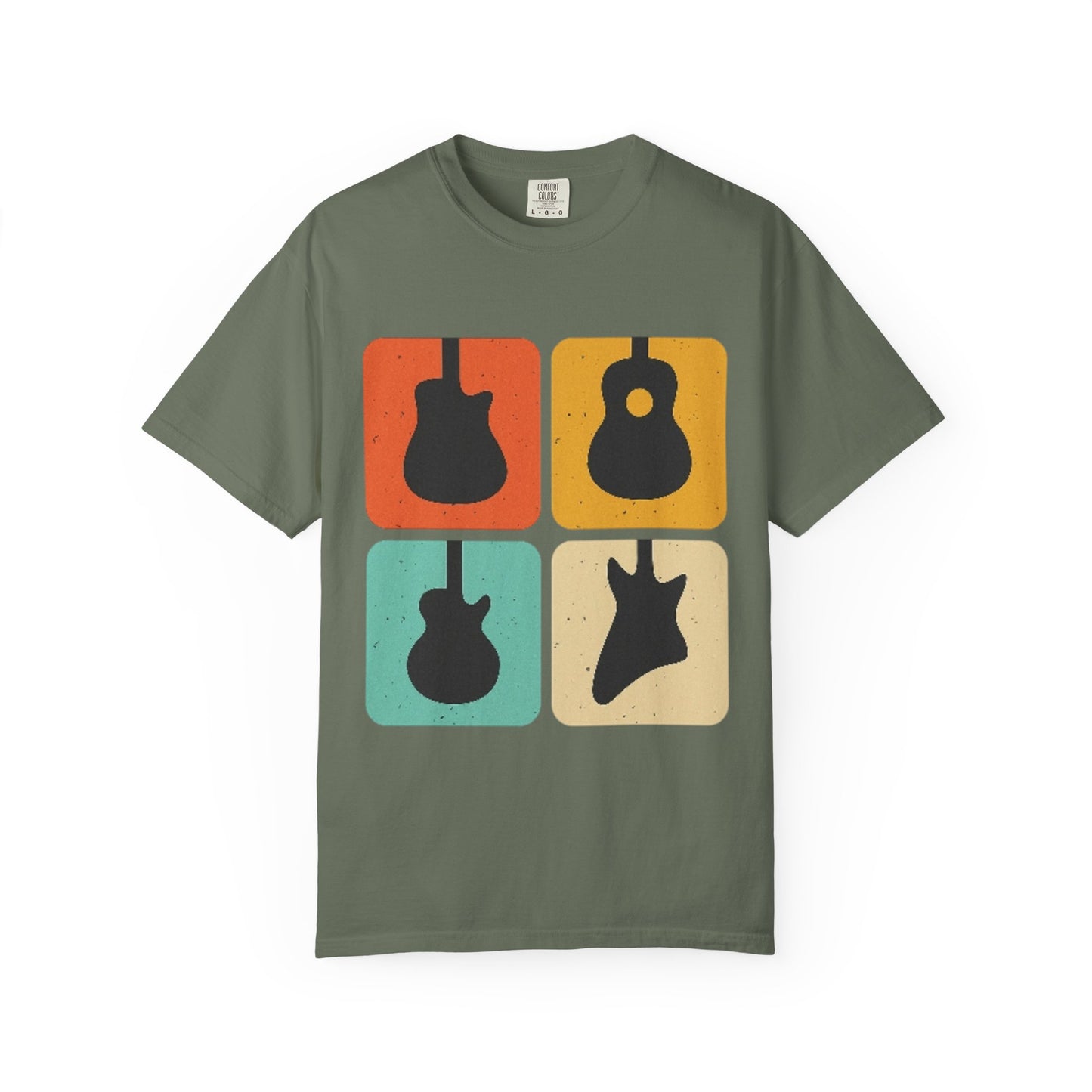 Vintage-Inspired Guitar T-Shirt, Perfect for Musicians, Casual Wear, Gift for Music Lovers, Birthday, Festivals, Summer