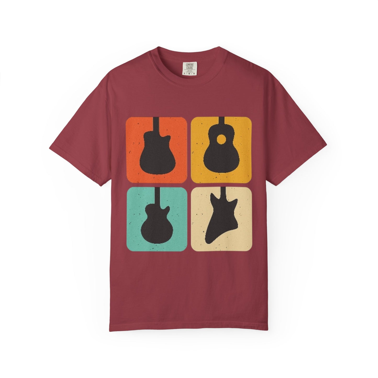 Vintage-Inspired Guitar T-Shirt, Perfect for Musicians, Casual Wear, Gift for Music Lovers, Birthday, Festivals, Summer
