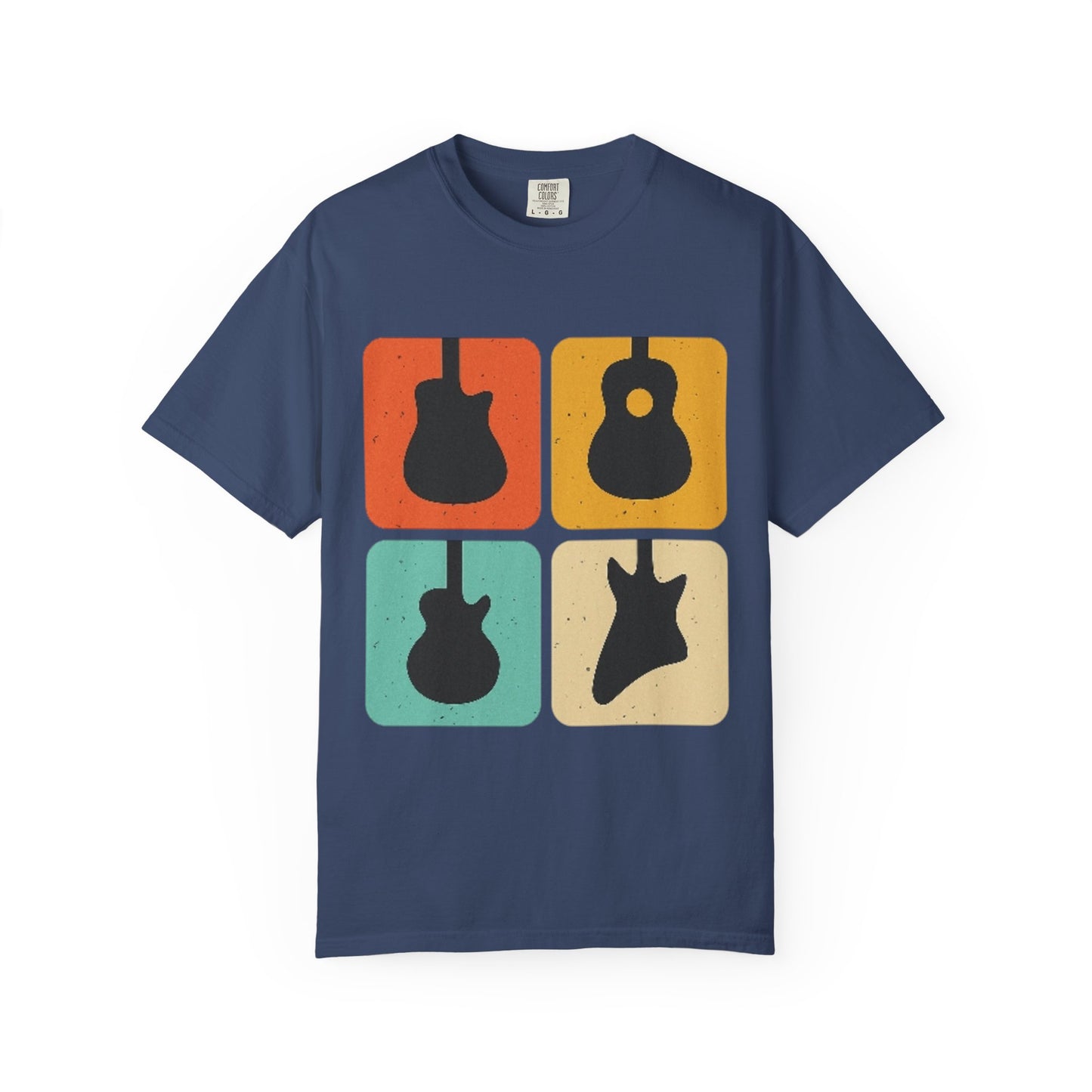 Vintage-Inspired Guitar T-Shirt, Perfect for Musicians, Casual Wear, Gift for Music Lovers, Birthday, Festivals, Summer