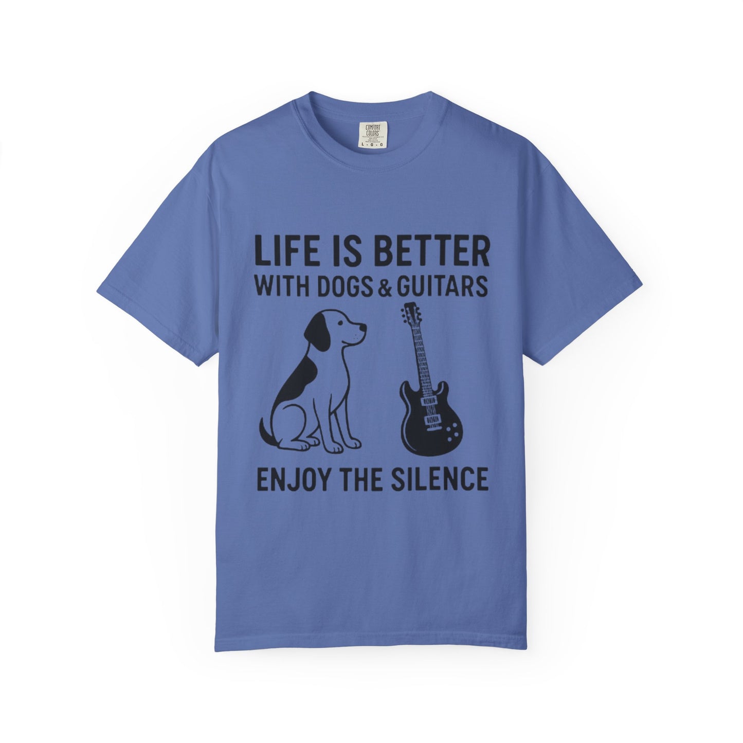 Dog & Guitar Lover Tee, Life is Better with Dogs, Unisex T-Shirt for Music Lovers,