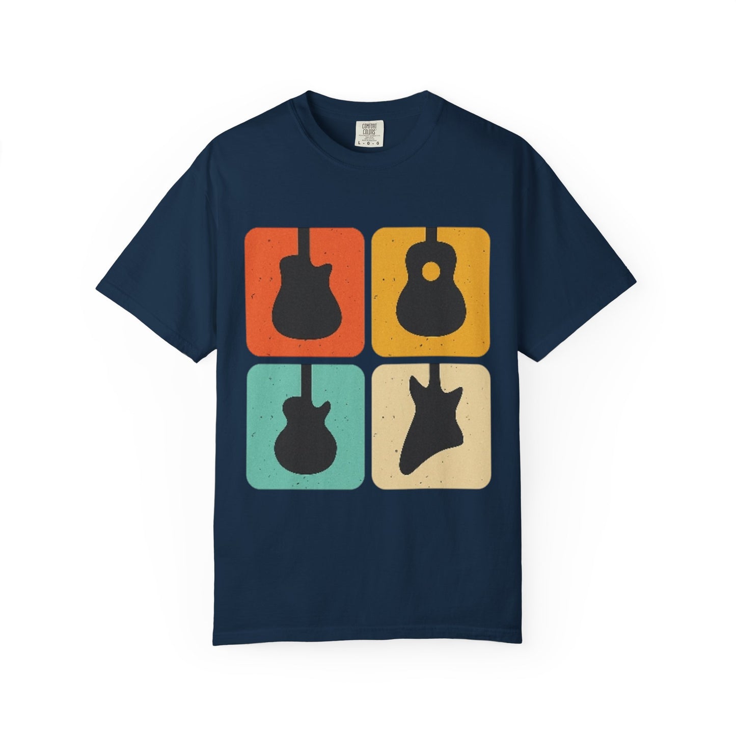 Vintage-Inspired Guitar T-Shirt, Perfect for Musicians, Casual Wear, Gift for Music Lovers, Birthday, Festivals, Summer