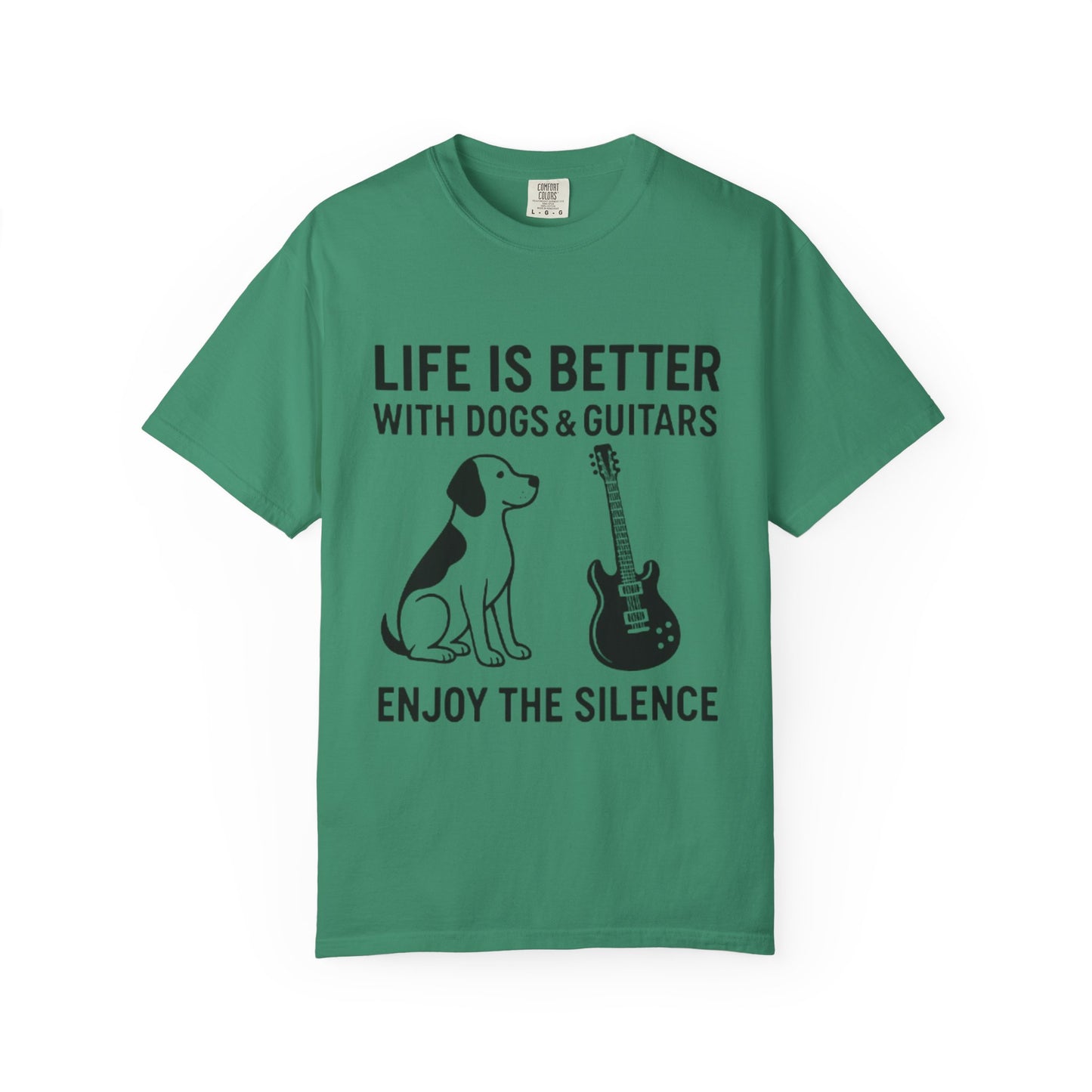 Dog & Guitar Lover Tee, Life is Better with Dogs, Unisex T-Shirt for Music Lovers,