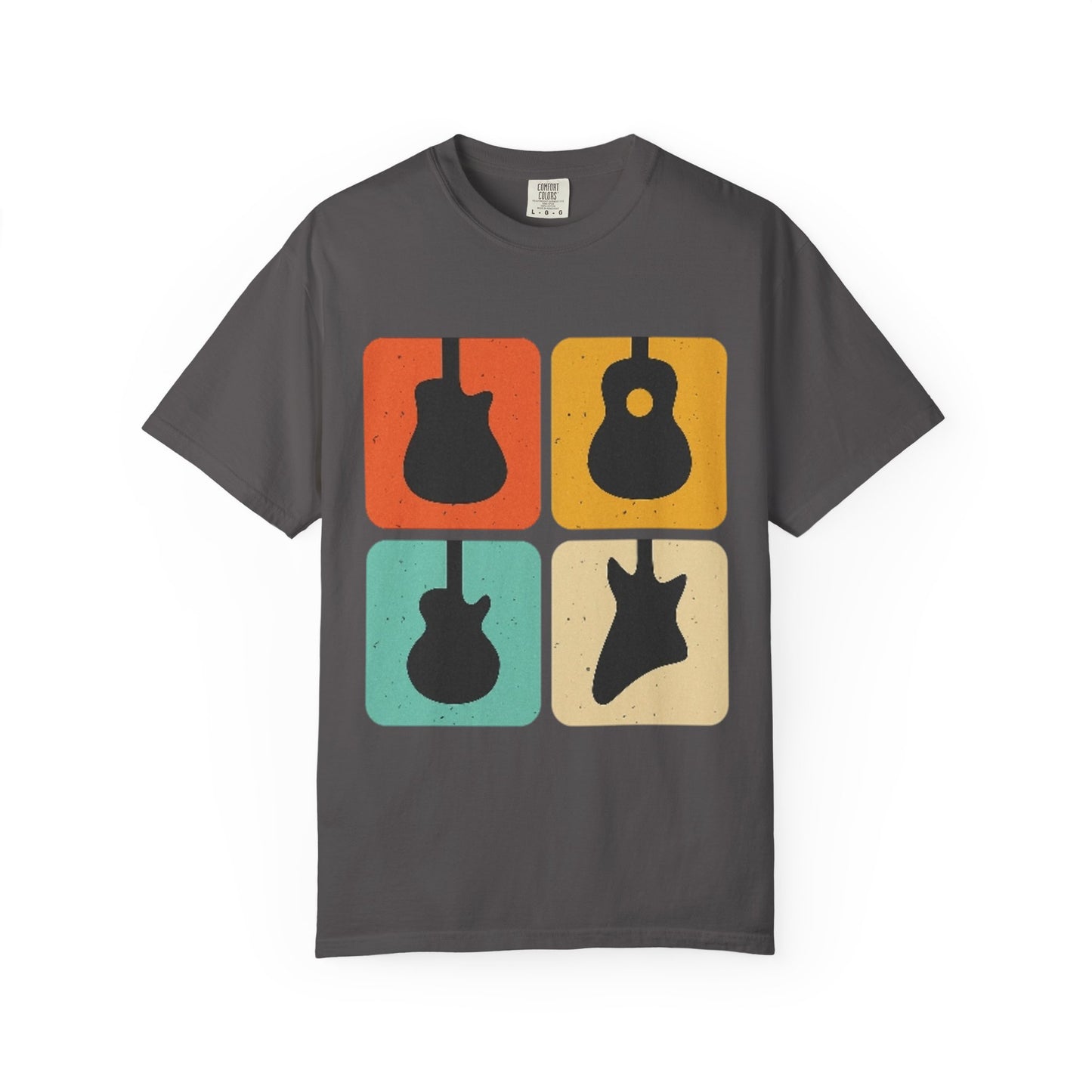 Vintage-Inspired Guitar T-Shirt, Perfect for Musicians, Casual Wear, Gift for Music Lovers, Birthday, Festivals, Summer