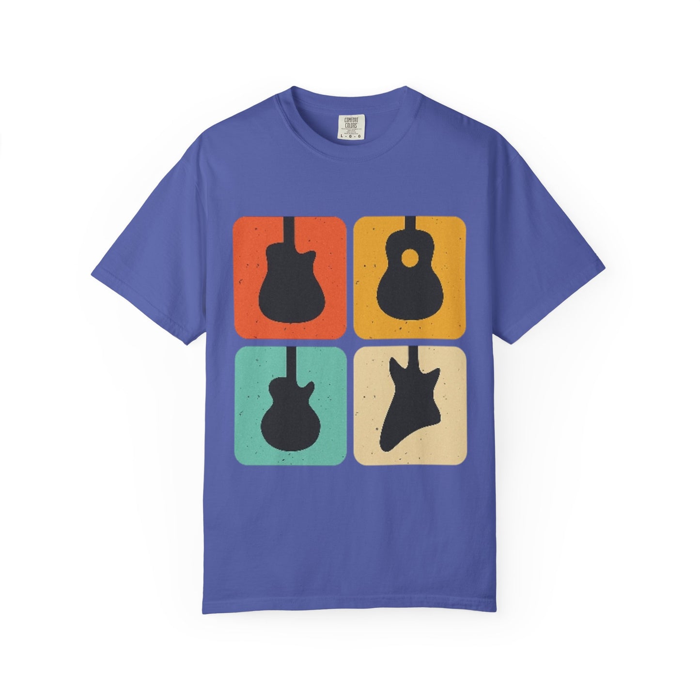 Vintage-Inspired Guitar T-Shirt, Perfect for Musicians, Casual Wear, Gift for Music Lovers, Birthday, Festivals, Summer