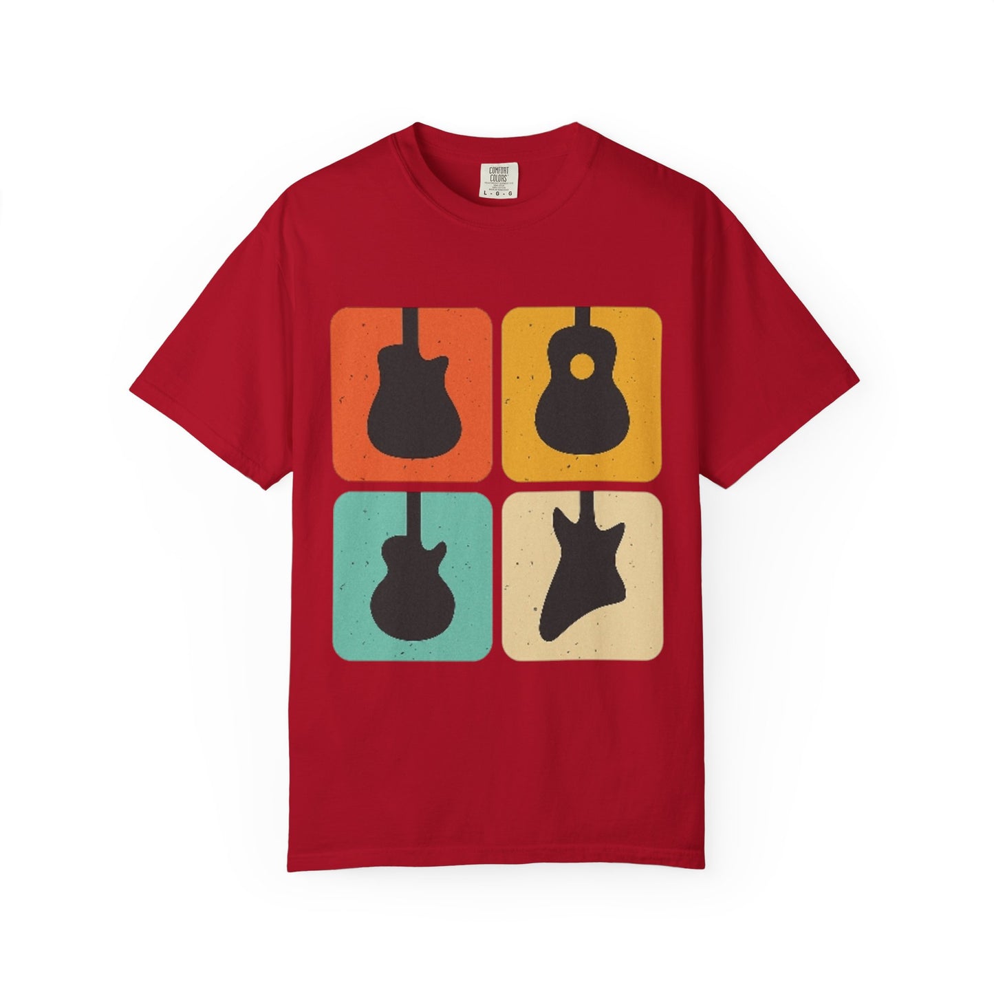 Vintage-Inspired Guitar T-Shirt, Perfect for Musicians, Casual Wear, Gift for Music Lovers, Birthday, Festivals, Summer