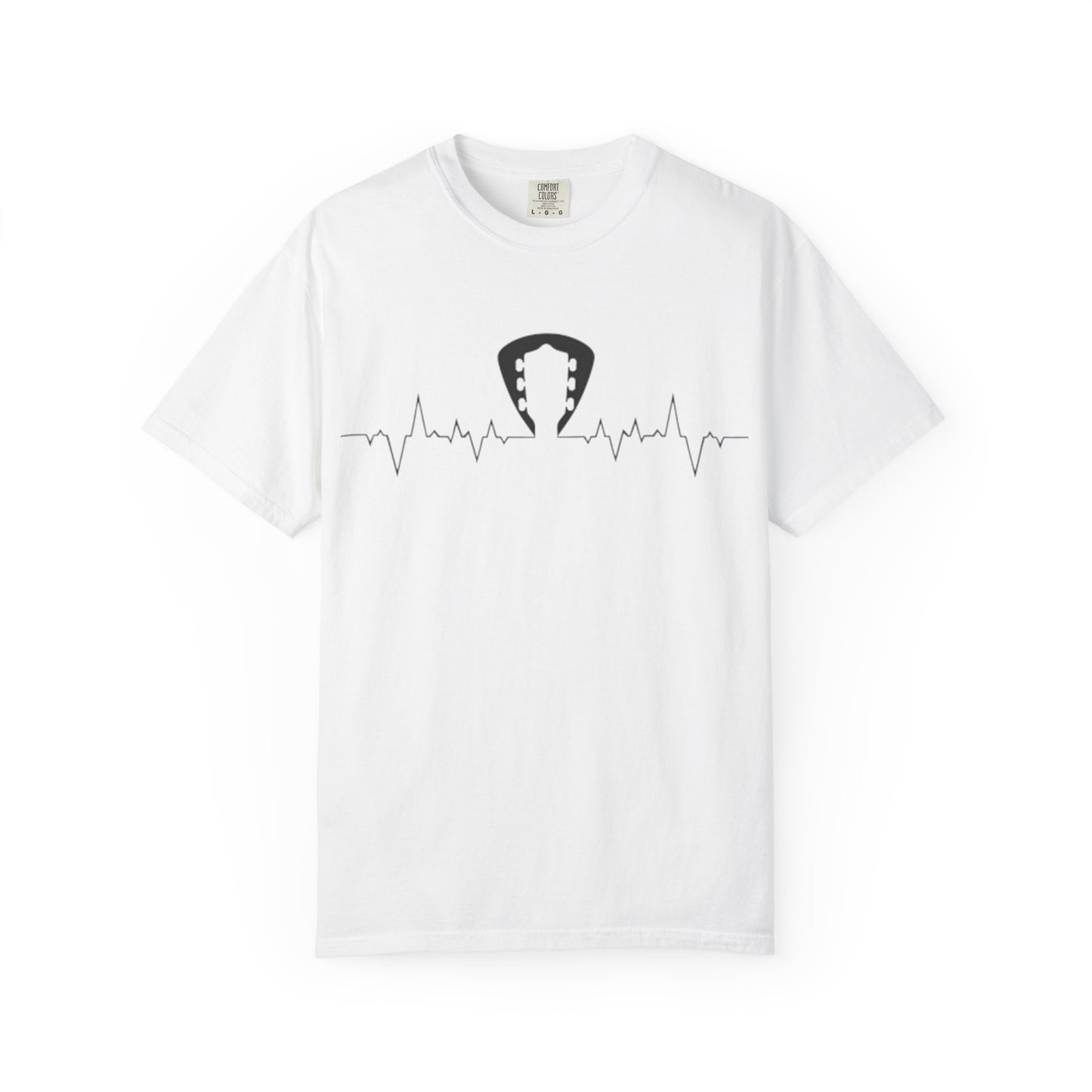 Guitar Heartbeat Pulse Line Music Lover T-Shirt. Heartbeat Guitar Pick T-Shirt.