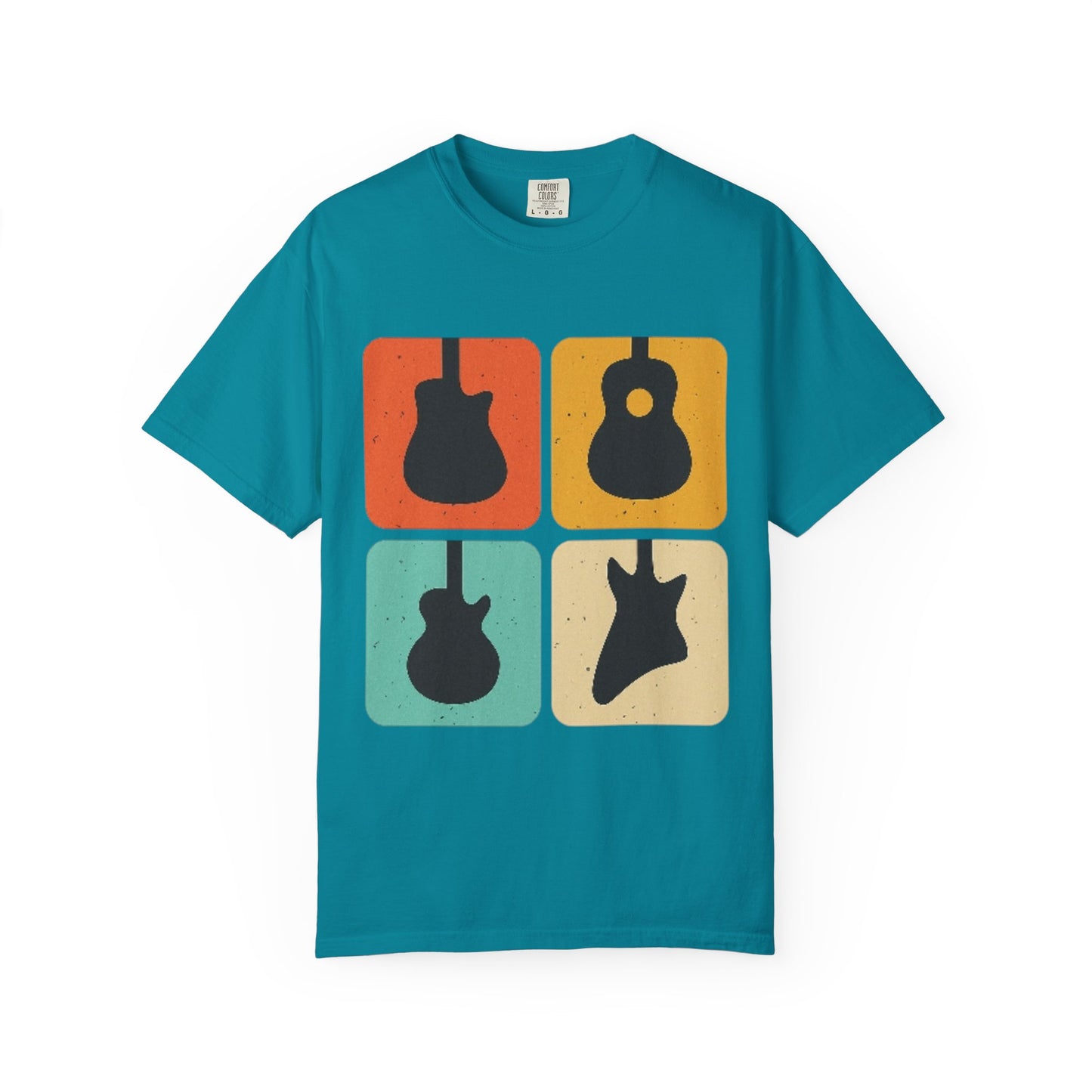 Vintage-Inspired Guitar T-Shirt, Perfect for Musicians, Casual Wear, Gift for Music Lovers, Birthday, Festivals, Summer