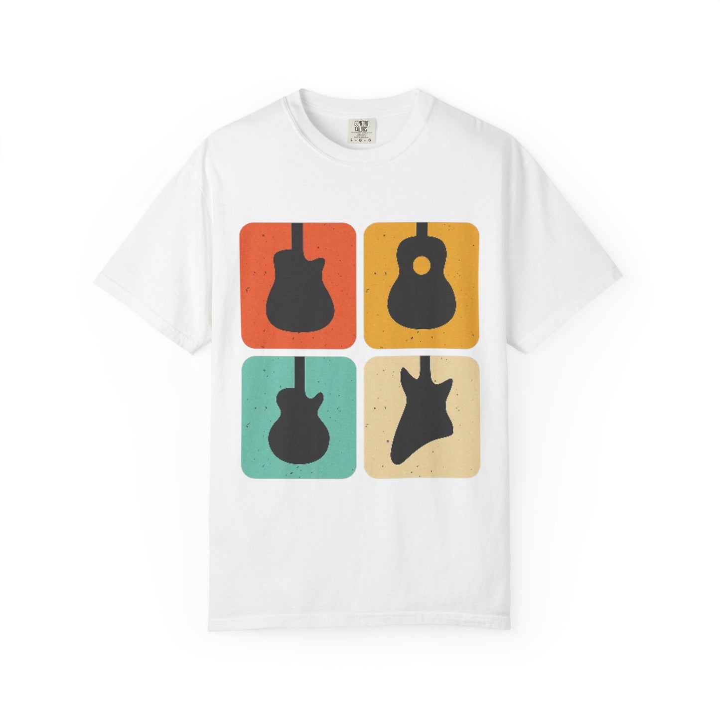 Vintage-Inspired Guitar T-Shirt, Perfect for Musicians, Casual Wear, Gift for Music Lovers, Birthday, Festivals, Summer