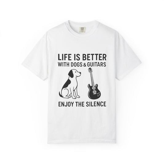 Life is Better with Dogs & Guitars T-Shirt, Unisex Graphic Tee,