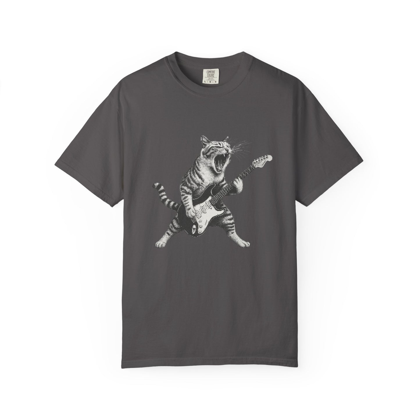 Rock and Roll Cat Electric Guitar Funny Music T-Shirt Rockin' Cat T-Shirt |  for Music Lovers,